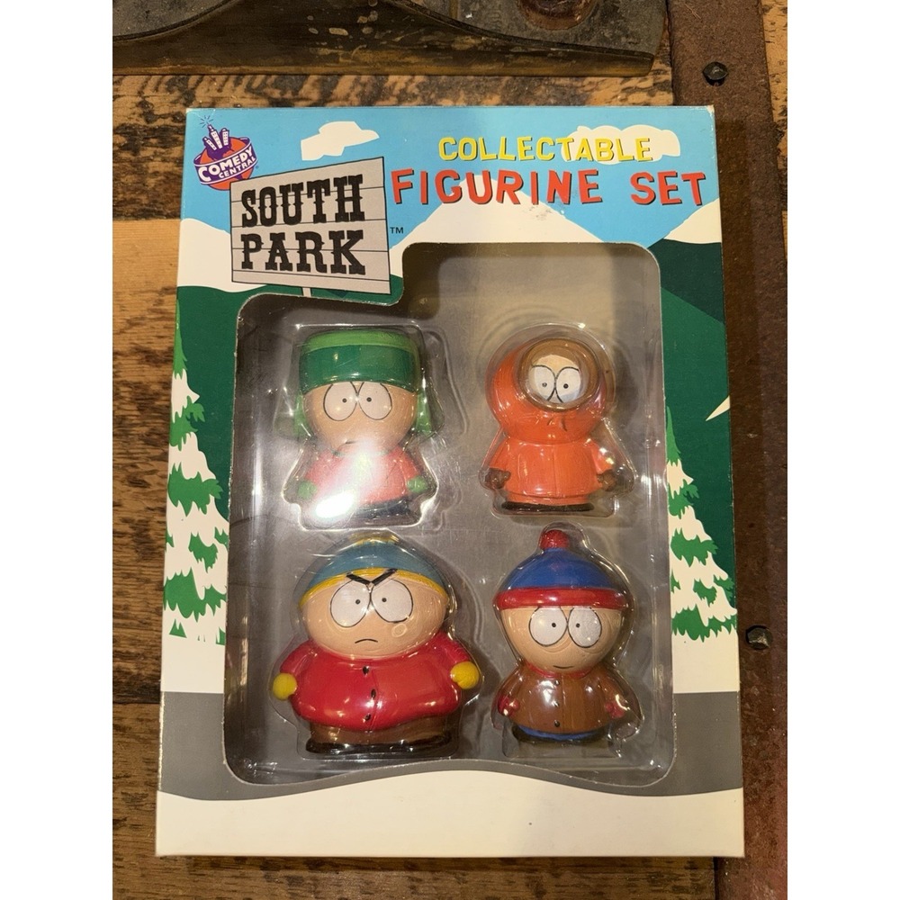 South Park Collectable Figurine Set RARE 1998 Vintage Cartman Kenny Stan Kyle